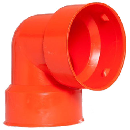 Big O 90Â° Elbow - Polyethylene - Orange - 4-in dia - Each