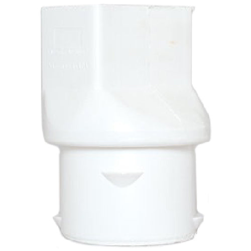 Big O Downspout Adapter - High-density Polyethylene - White - 4-in dia - Each