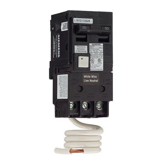 2-Pole 120/240 V AC GFCI Circuit Breaker - 50 A Rated-Each