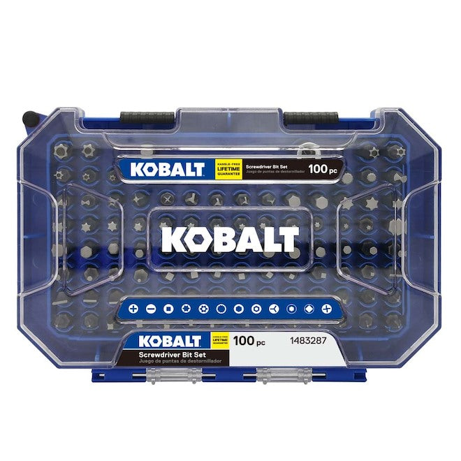 Kobalt 100-Piece Screwdriver Steel Bit Set - Each