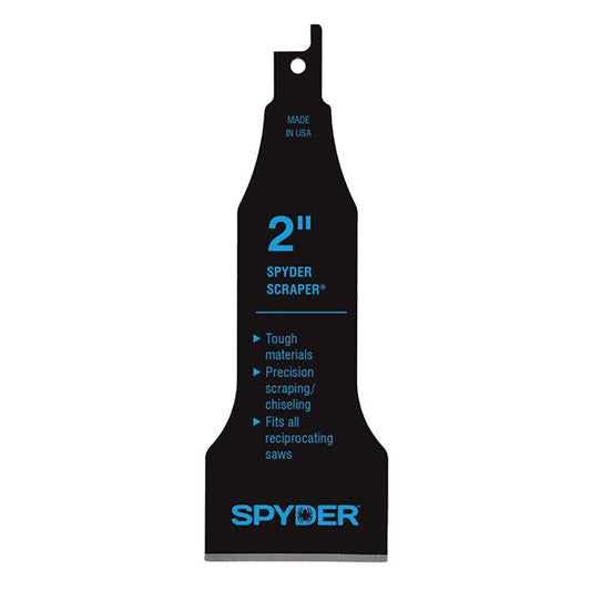 Spyder Oscillating Scraper Blade - 2-in W - High Carbon Steel - Black - Each