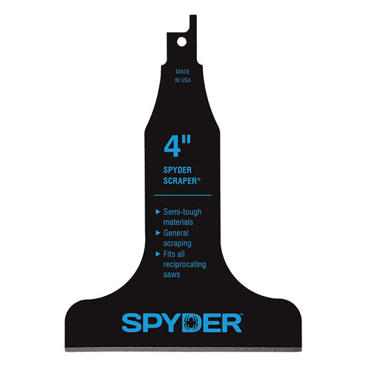 Spyder Scraper Blade - Steel - Black Finish - 4-in L - Each