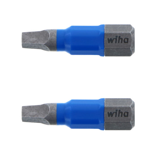 Wiha TerminatorBlue Impact Steel #2 Square Screwdriver Bits - 1-in - 2/pack - Pack