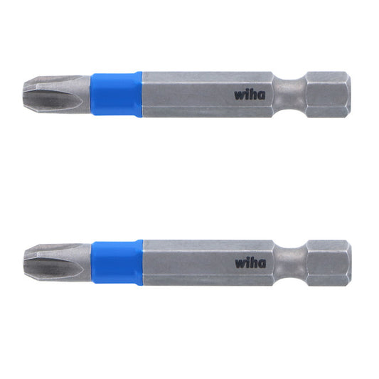 Wiha TerminatorBlue Impact Steel #3 Phillips Screwdriver 2-Bit Set - 2-in - Pack