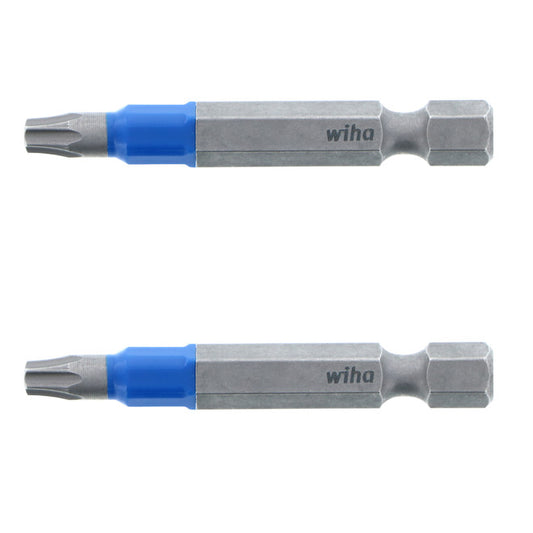 Wiha TerminatorBlue Impact Steel T15 Torx Screwdriver Bits - 2 Pieces - Pack