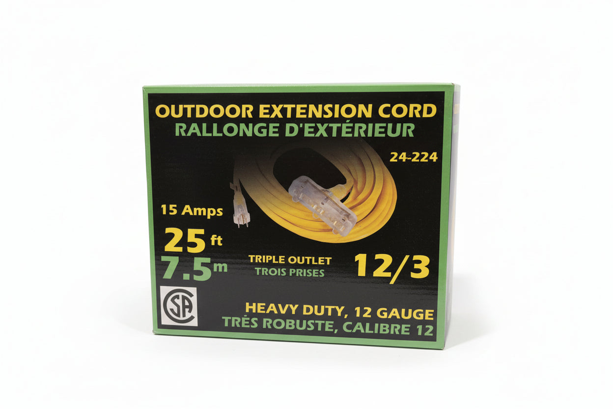 Outdoor Extension Cord 25' - 12 Gauge