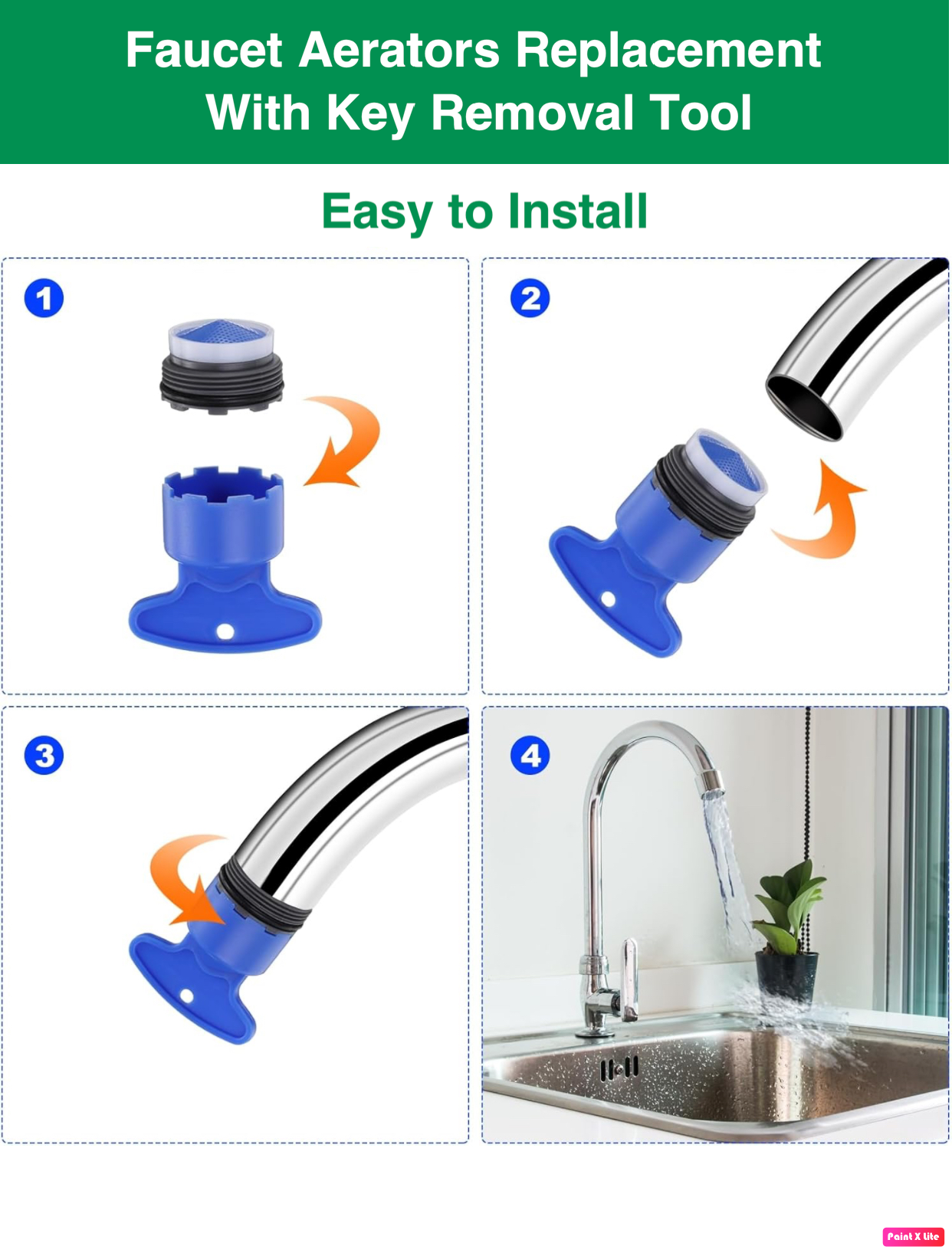 Faucet Aerators Replacement With Key Removal Tool 24 mm