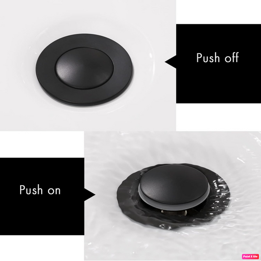 Small Cap Pop Up Sink Drain Assembly With Overflow Matte Black