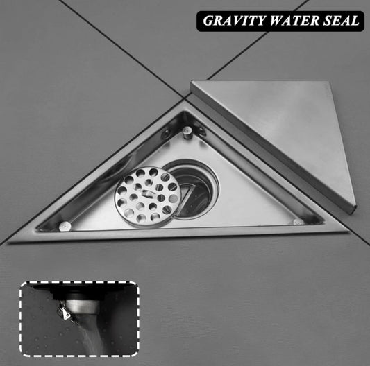 Corner Shower Drain Tile-In 6 inches Chrome