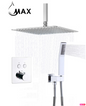 Ceiling Thermostatic Shower System Two Functions With Pressure Balance Valve Chrome Finish