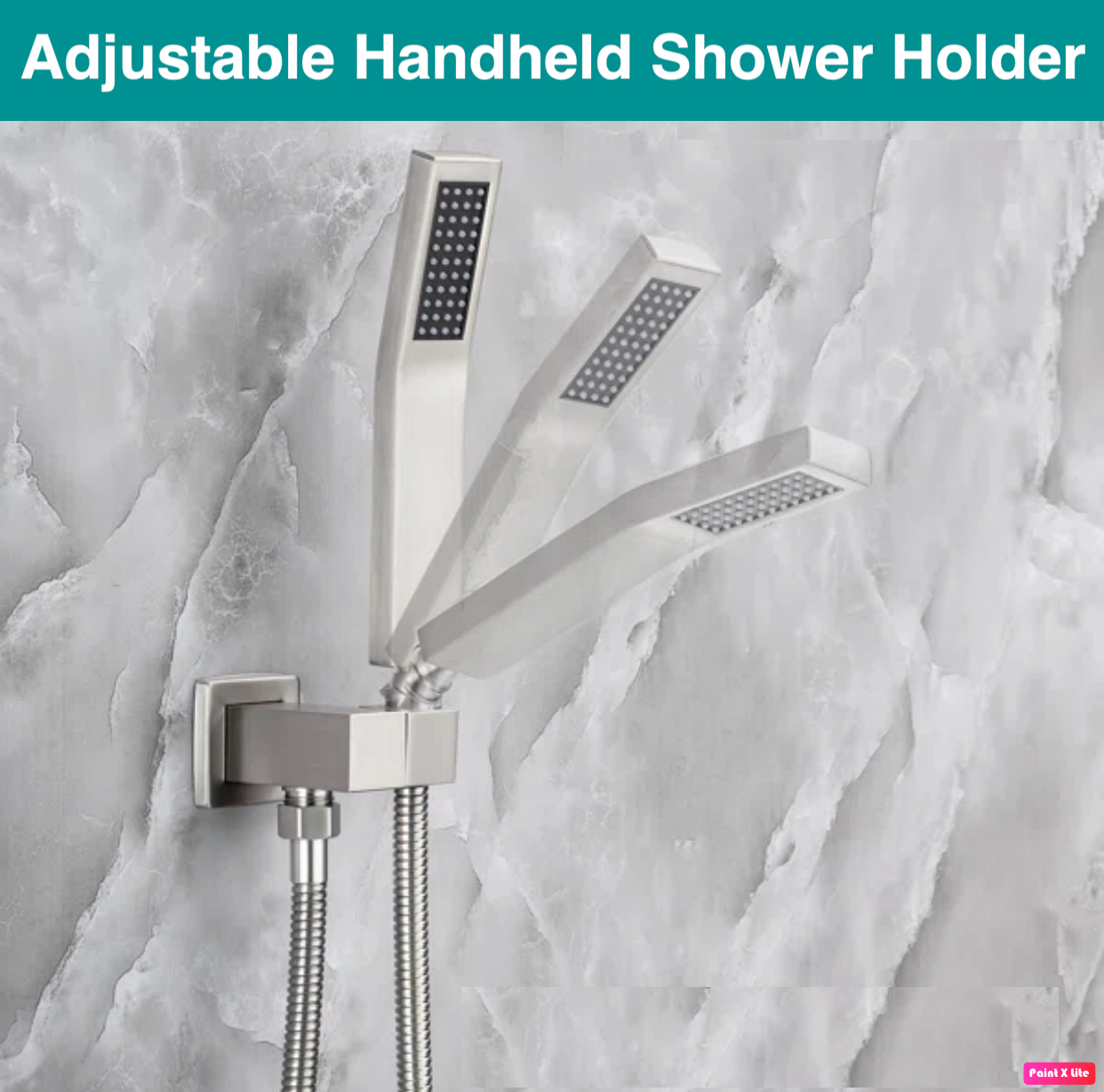 Waterfall Spout Shower System Set Three Functions With pressure balance valve Brushed Nickel.