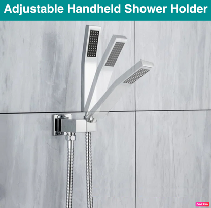 Ceiling Thermostatic Shower System Three Functions With Pressure Balance Valve Chrome Finish