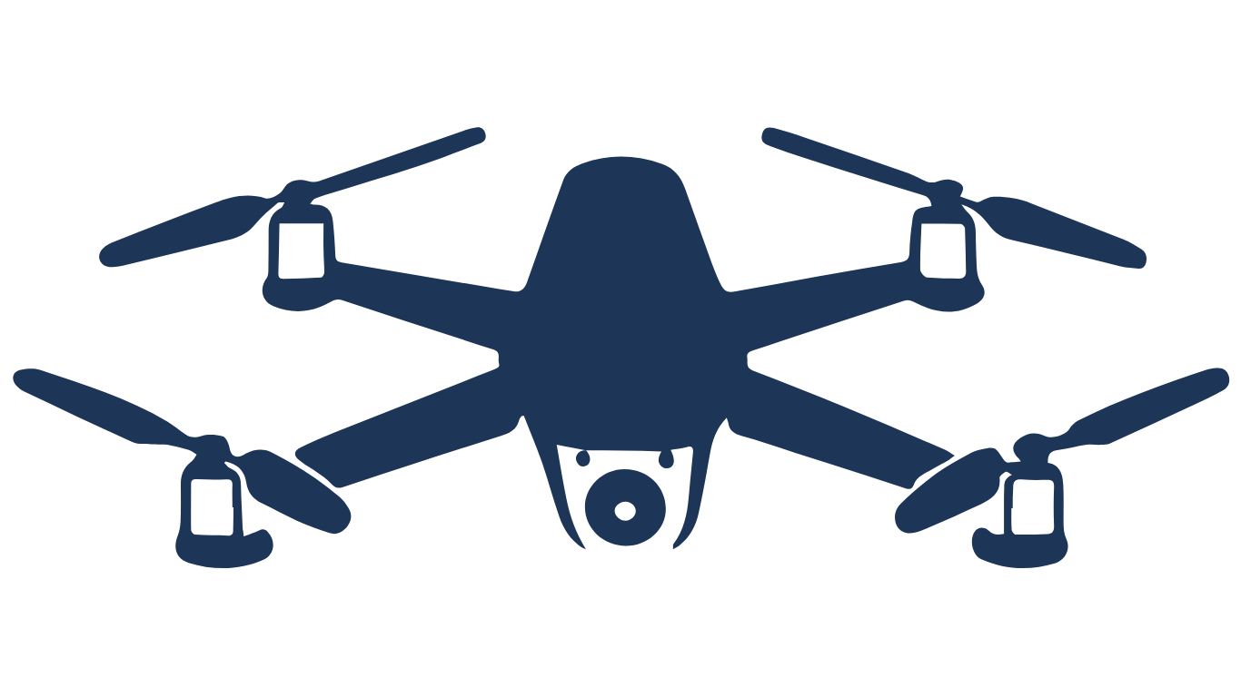 Drone icon representing Site Connected’s construction progress photo and video service for project monitoring and reporting