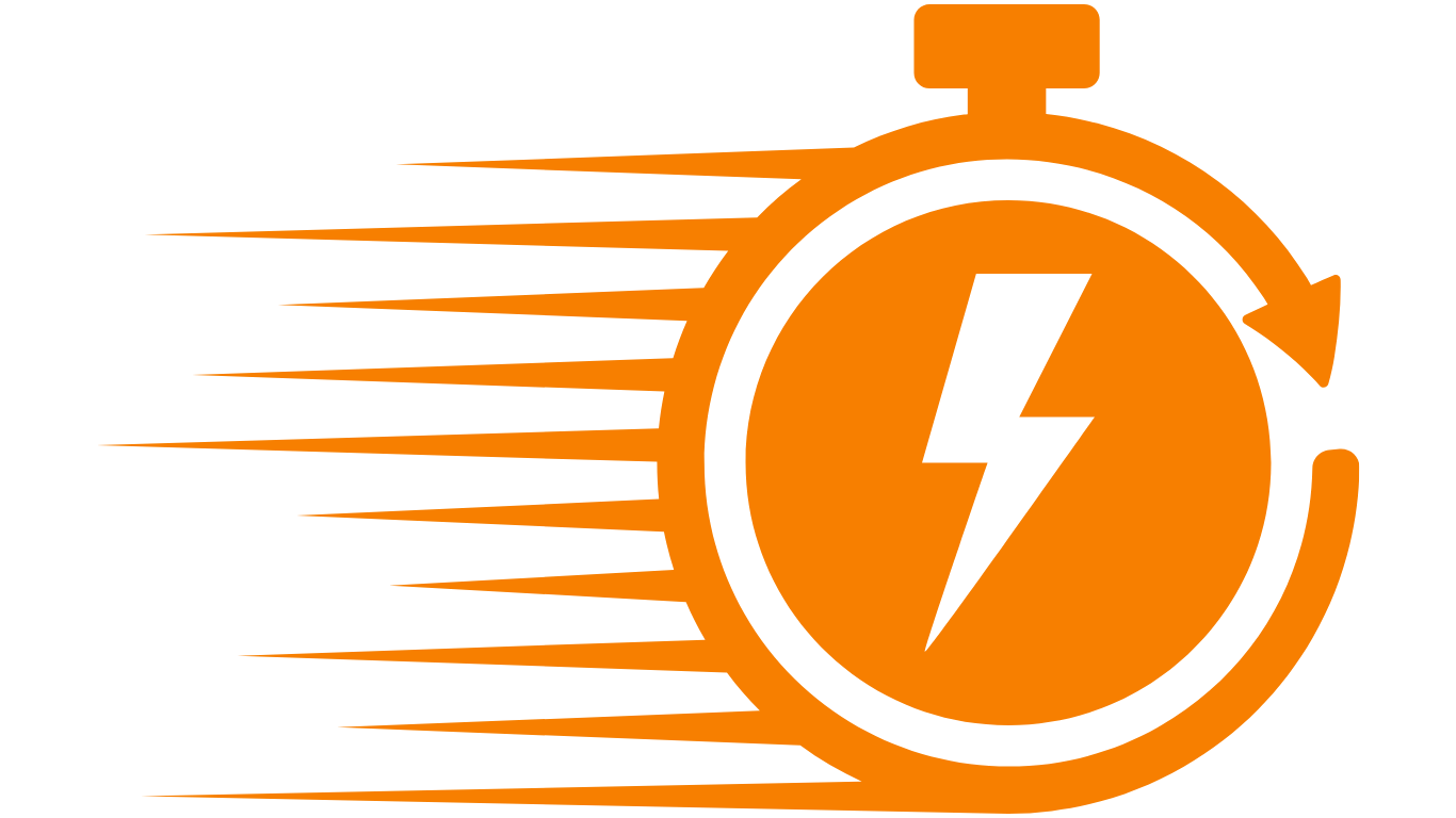 Speed icon representing Site Connected’s post-construction cleaning crews available within 24 hours for quick turnaround.